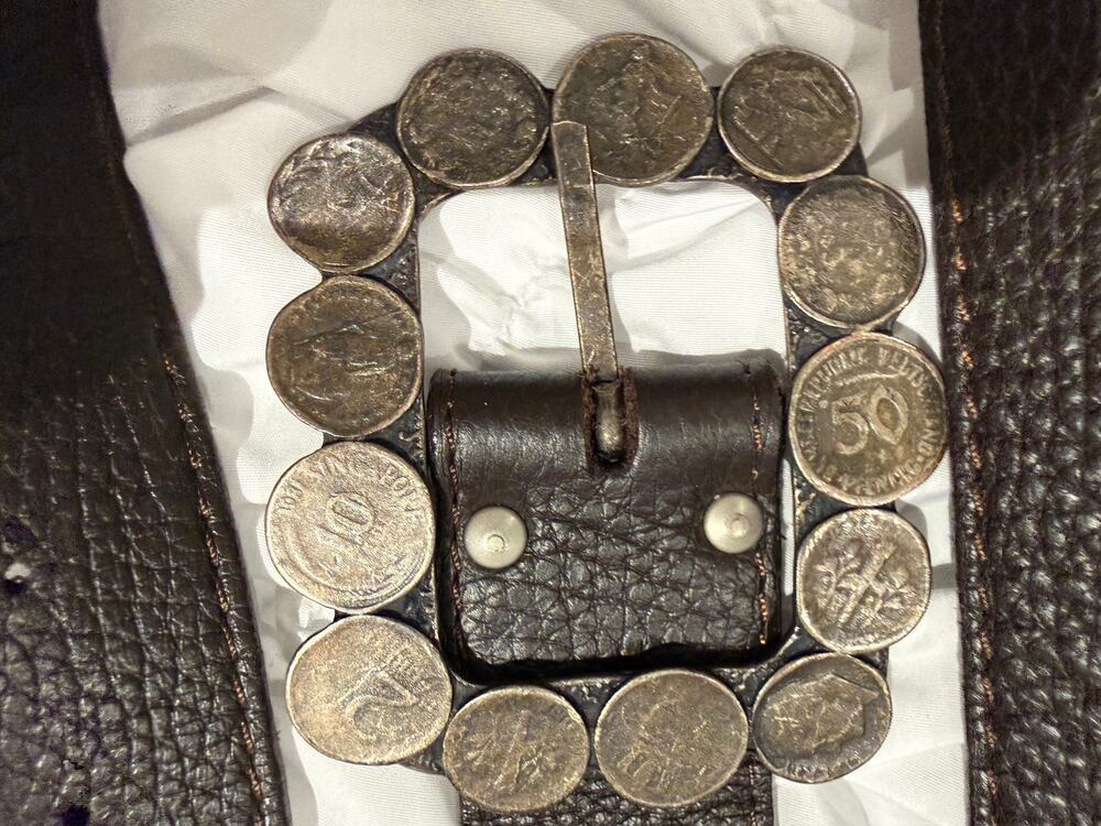 Vintage Coin Belt Norway L XL